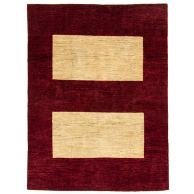 Rectangle 177 cm x 232 cm Geometric Hand Woven Area Rug