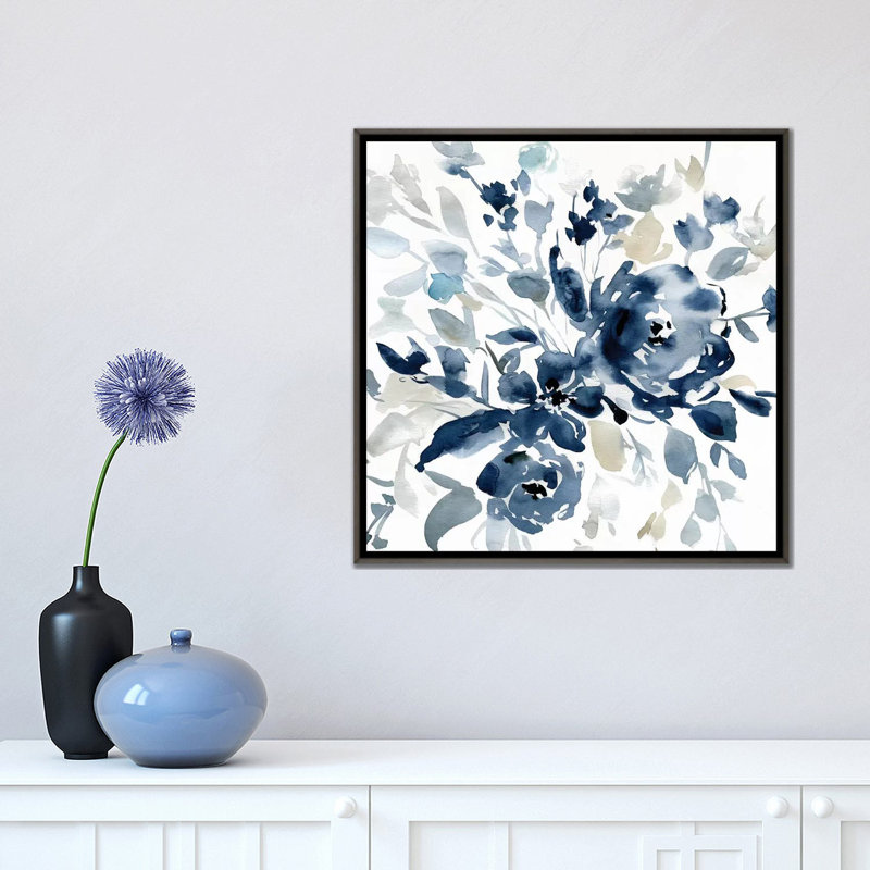 " Indigo Garden I " by Carol Robinson, Wrapped Canvas, 18" H x 18" W x 1.5" D