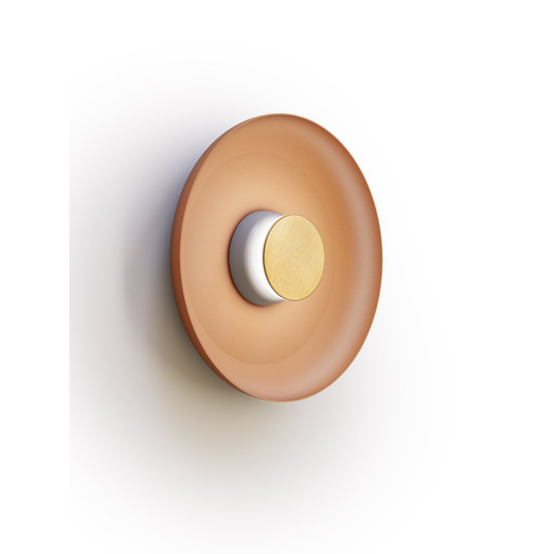 Totem Sconce Metal, 15" H x 15" W x 15" D, Gray/Brass