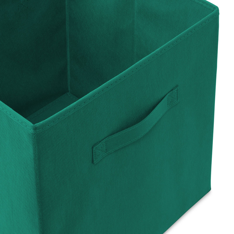 Casafield Fabric Decorative Bin, 6, Teal