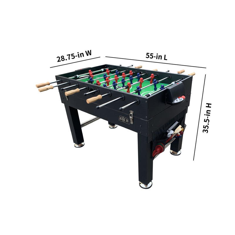 Table multi-jeux 2-en-1 55 po KICK Tetrad, Noir