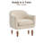 Kaya 35''W Modern Upholstered Accent Chair Boucle-489274820