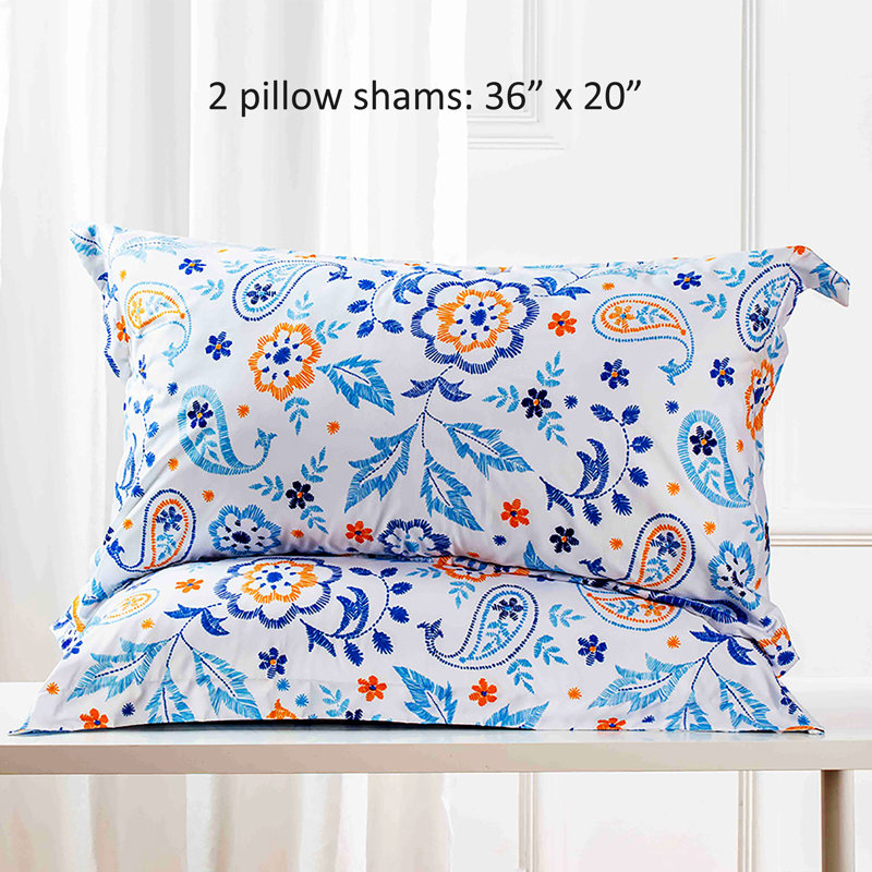 Floral Duvet Cover, King Duvet Cover + 2 Shams, Vivid Butterflies
