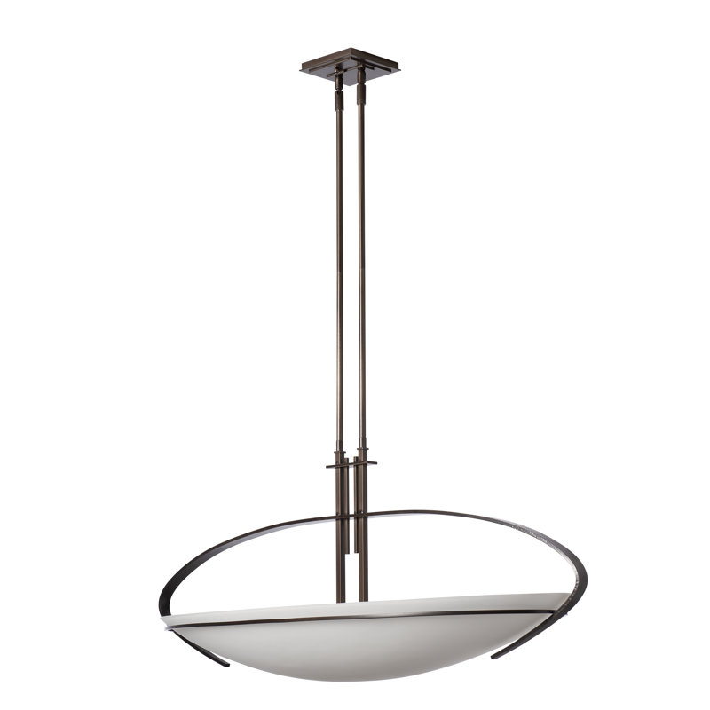Mackintosh 2 - Light Bowl Pendant, Dark Smoke, 17.3" H x 41" W x 13.8" D
