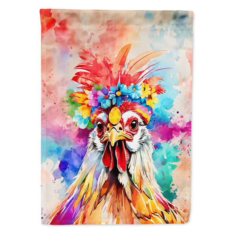 Drapeau de jardin hongrois avec coq polonais