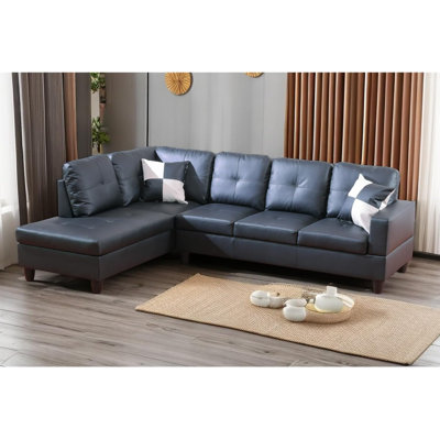 Canapé modulaire en cuir 2 pièces Bawan