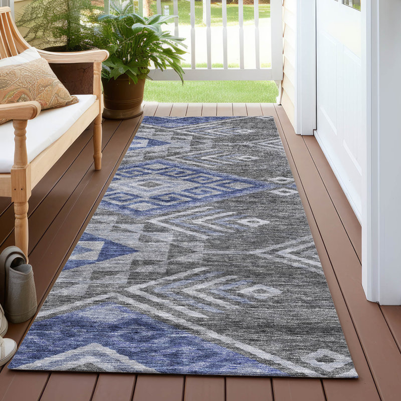  Machine Washable Indoor/Outdoor Chayden ACN1091 Rug, Runner 2'3" x 7'6"