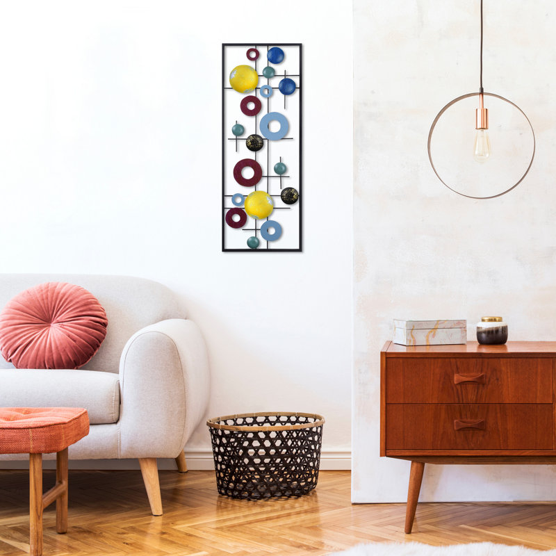 Hand-Painted Decorative Metal Wall Accessory, 29.1 x 11.0 x 2.0 inches | 100% Metal Construction, Thickness: 0.06 inches | Lightweight at 3.1 lbs, Unique Color Variations | Perfect for Home Decor & Art Display