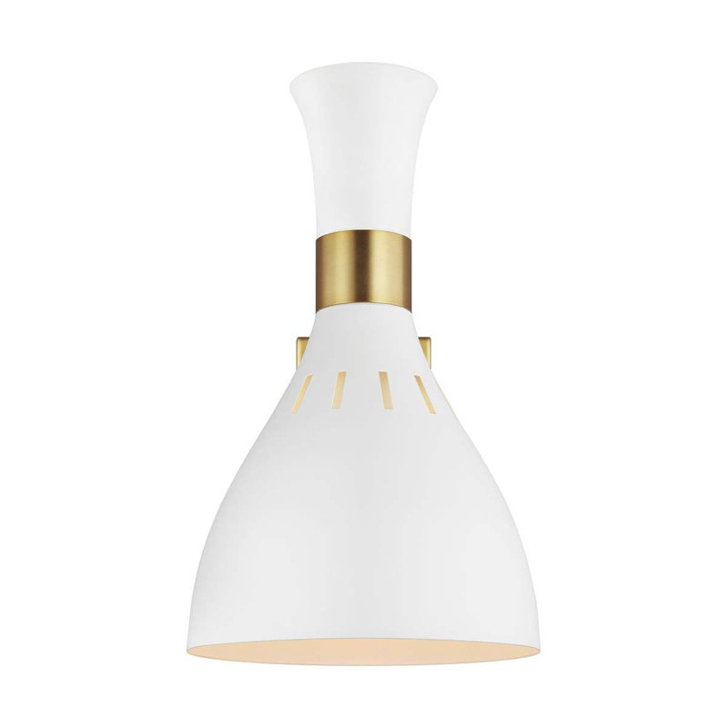 Zahir Steel Armed Sconce, White