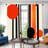2PCS Modern Abstract Geometric Striped Circles Pattern Light Filtering Curtains for Teen Room Living Bedroom Cabinet Decoration-1238167790