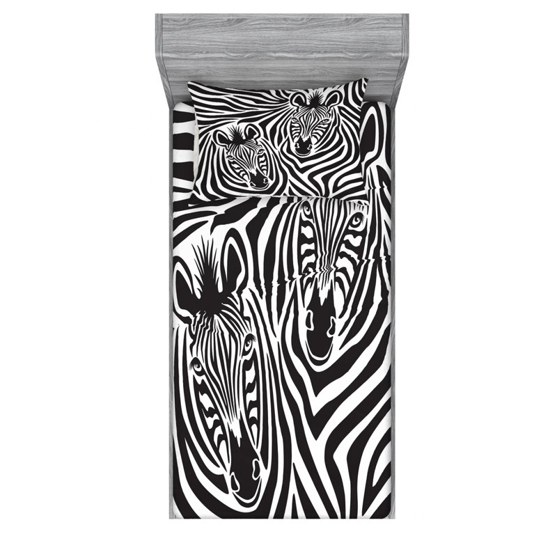 Microfiber Sheet Set, Twin Sheet Set with Fitted Sheet
