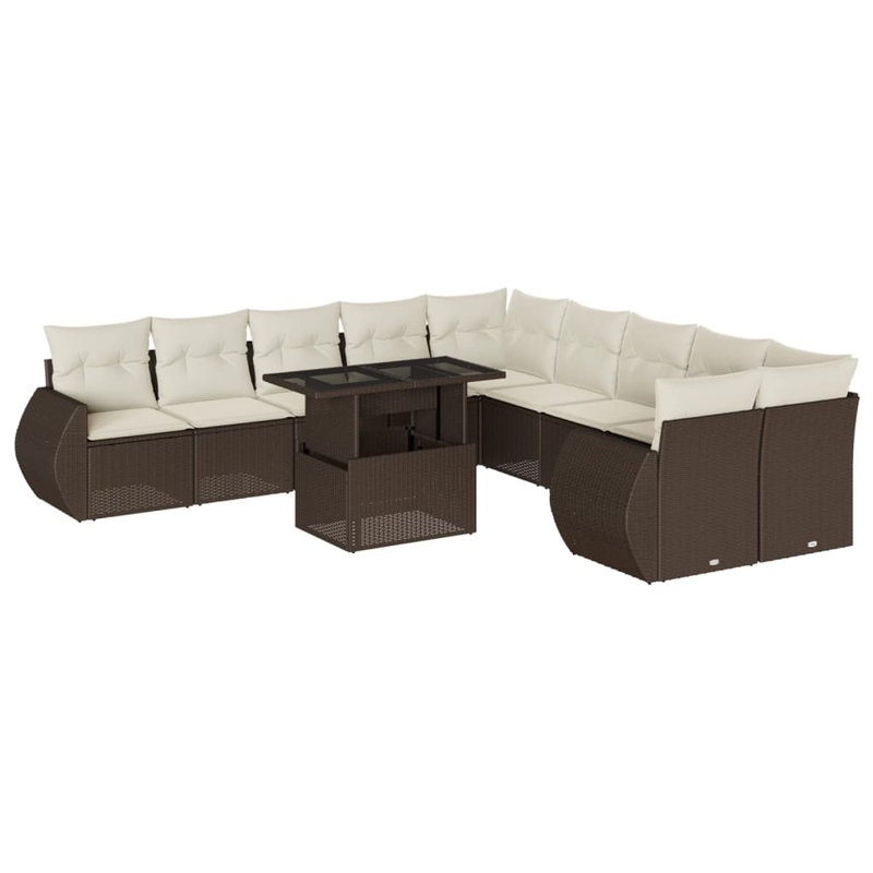 Grand canapé modulaire en rotin PE Vidaxl