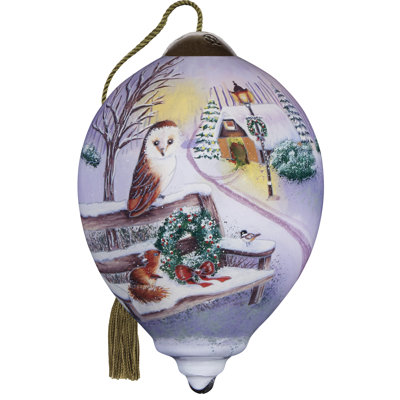 Ornement en verre soufflé Ne’Qwa Art Friendship Glows In Winter Snows