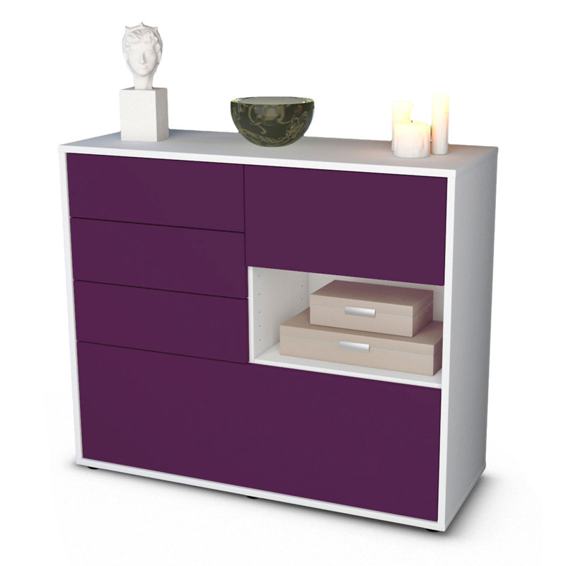 Pulaski 92cm Sideboard, White/Purple