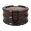 Wood Round Coaster Set With Holder