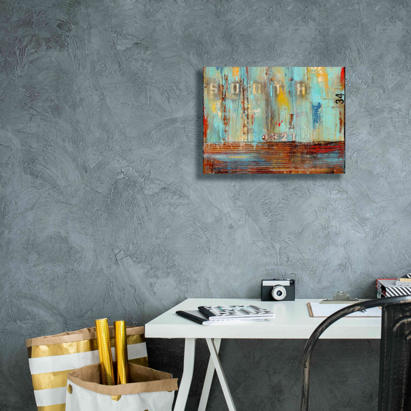 «Eping Graffiti« Crossing the Tracks II »par Erin Ashley, art mural sur toile, 16 po x 12 po, H 12 po x l 16 po