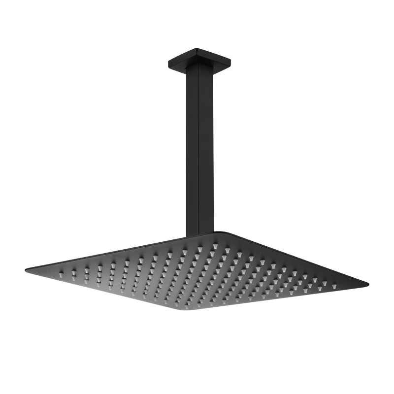 High Water Saving Shower Head In Matte Black - Stainless Steel, Bathroom, Self-Cleaning Nozzle, Fits All Arms Arm Functions Precisely