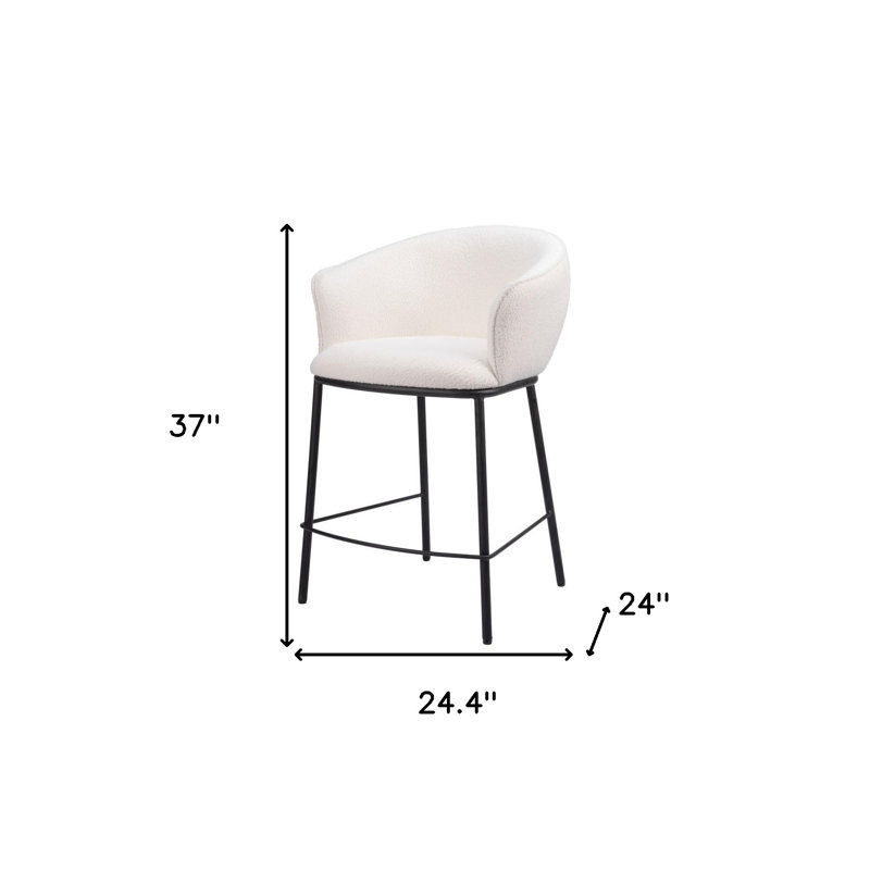 Chaise de bar 26 po en acajou et ivoire