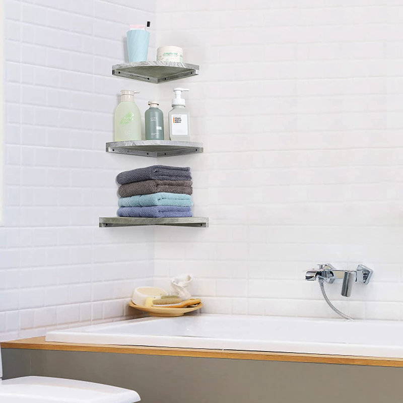3 Piece Floating Shelf, Olive Green