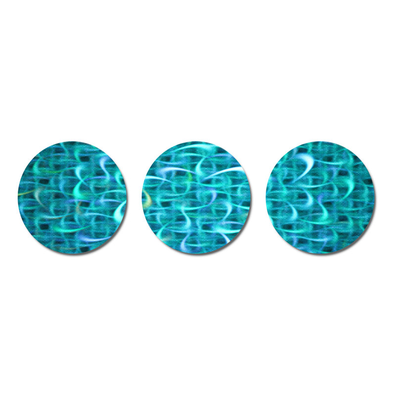 Abstract Wall Decor on Metal, Blue