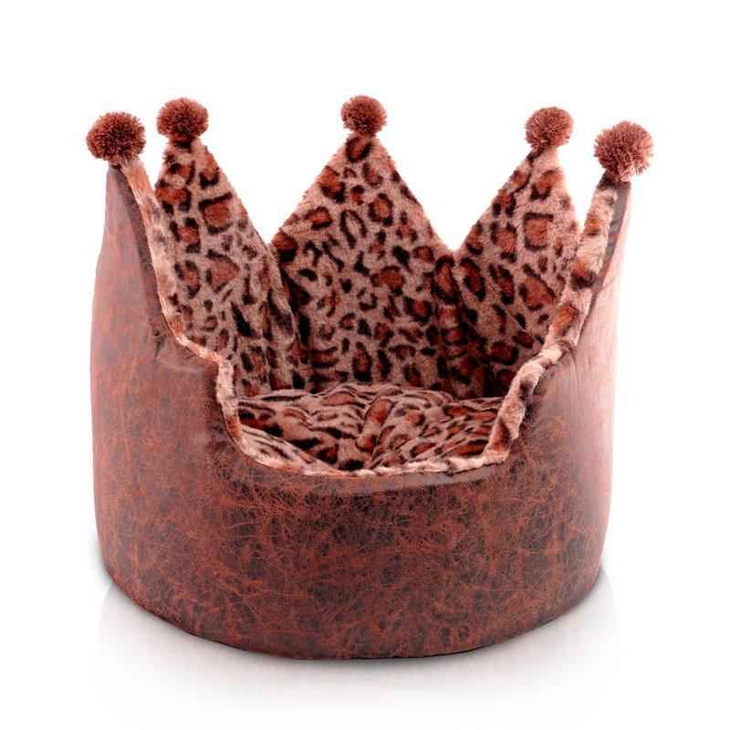 Lit couronne moulé Moultrie, Brun