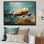 Voyage en avion sur toile