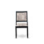 L'ensemble de salle à manger 5 pièces comprend une table de cuisine ronde avec plateau de table noir brossé et 4 chaises empilables en tissu de polyester, noir brossé-778365748