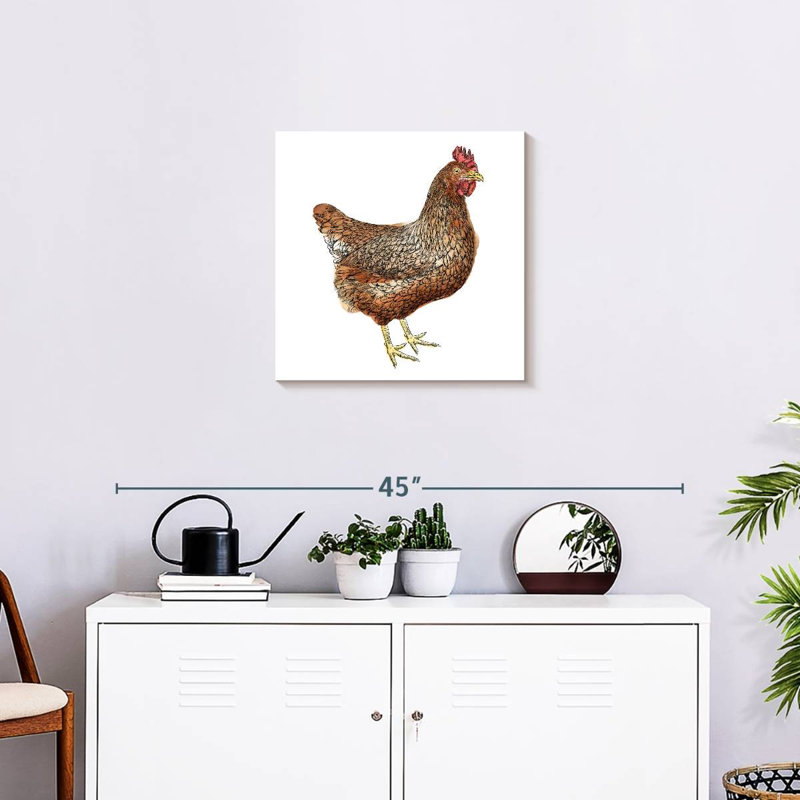 Crowle Brown Chicken, 20" H x 20" W