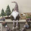 Décoration de Noël gnome de table brune et blanche-50826583
