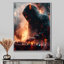 Noir, orange, battement, blaster, musique, électro, dj - musique, art mural-1537456424-1537456432