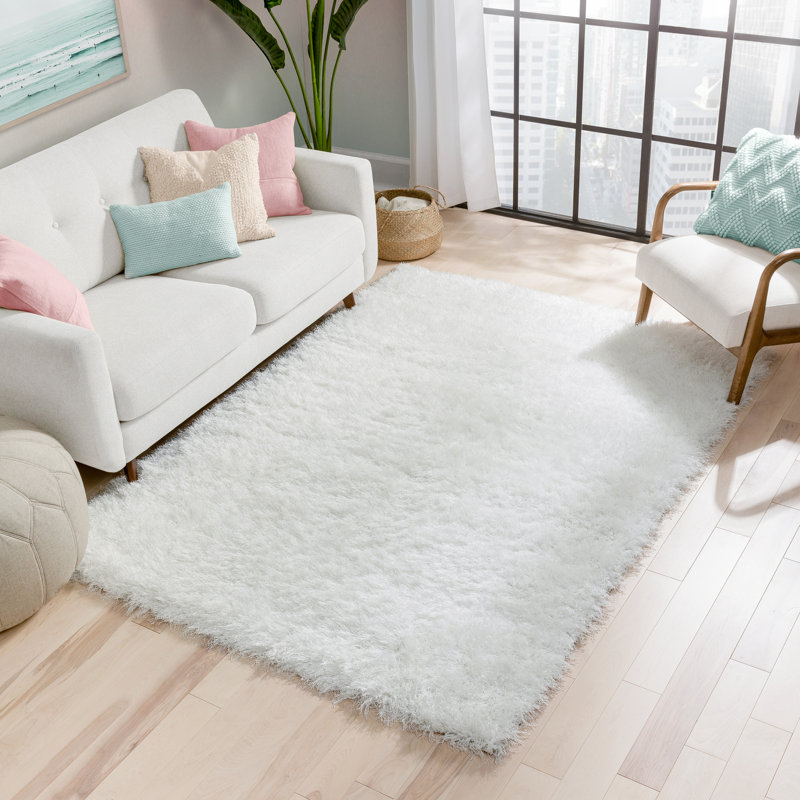 Kuki Solid Colour Shag Area Rug, Rectangle 120 x 160cm
