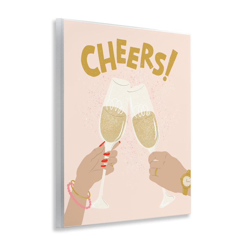 «Celebration Cheers Drinks», art mural sur bois par Kristina Hultkrantz