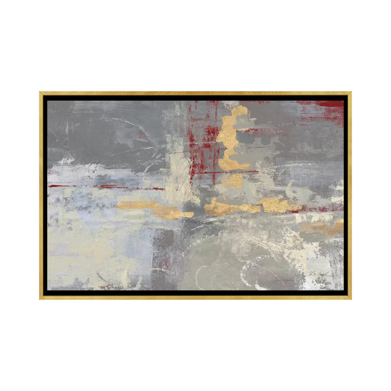 «Missing You Red Crop» par Silvia Vassileva - reproduction d'art, H 18 po x l 26 po x P 1,5 po, Toile encadrée d'or