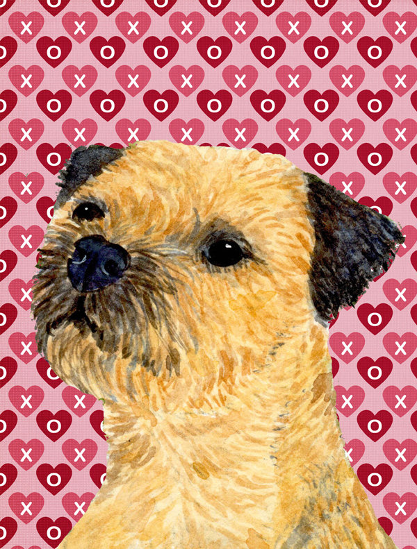Drapeau de jardin Varastad, Border Terrier (beige et noir)