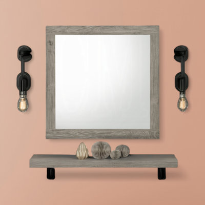 Miroir Tatum avec finition gris clair