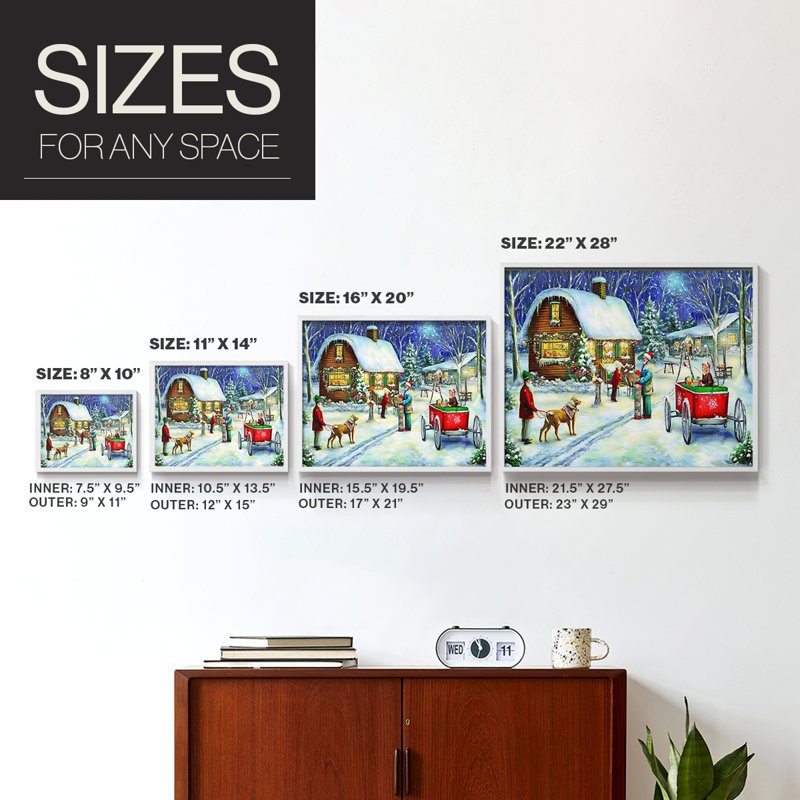 Art de Noël - DCXII - Reproduction encadrée - Restickable, H 22 po x l 28 po, Blanc