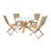 Fleur 4 - Person Wood Patio Dining Set with Round Table