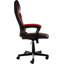  High Back Faux Leather Office Chair – Ergonomic Adjustable Desk Chair With Mesh Fabric, Red Trim, And Padded Armrests