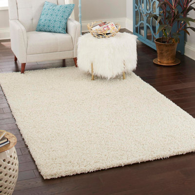 Eginhardt Shag Pure Ivory Area Rug