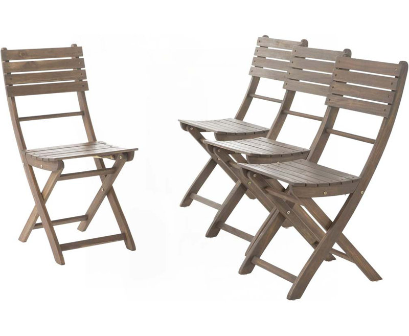 Chaise d'extérieur en bois d'acacia