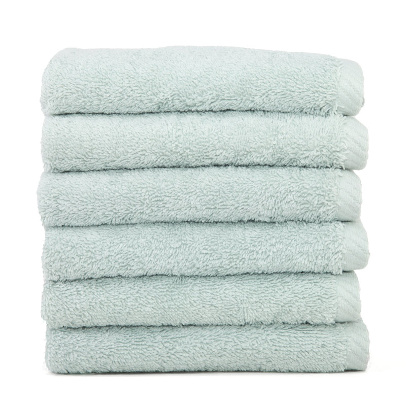 Essuie-mains doux en coton turc, Aqua pâle
