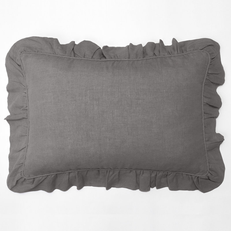 Banji Linen Blend Sham - King, King, Coral