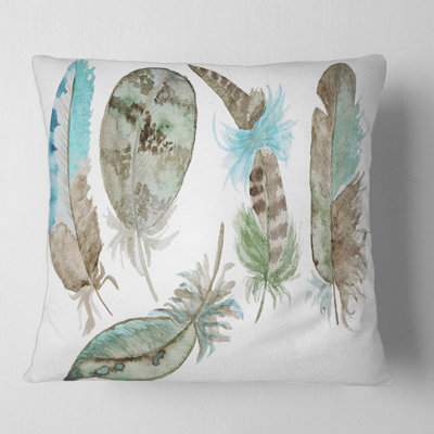 Coussin Green Feathers - Bohème et éclectique