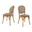 Chaises de salle à manger brun clair (ensemble de 2)-221253796