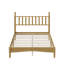 Wood Platform Bed With Gourd Shaped Headboard,Retro Style Platform Bed With Wooden Slat Support-480182155