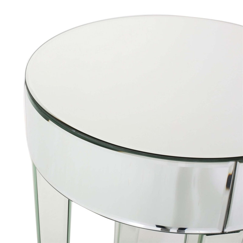 Gomidas Mirrored Glass Top End Table