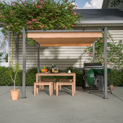 Pergola de patio en aluminium avec auvent rétractable Lunara