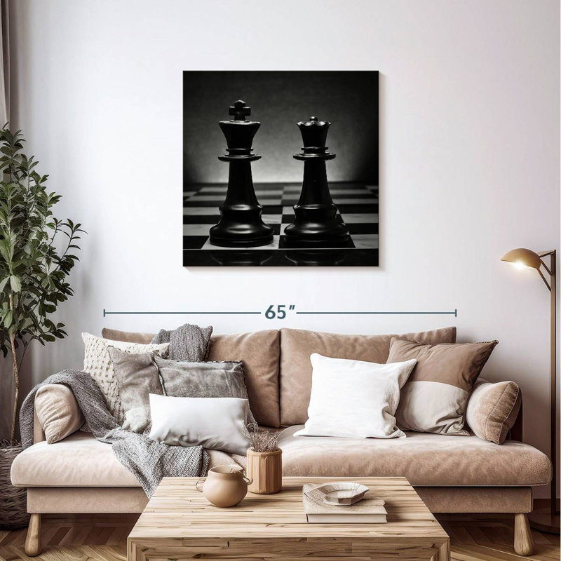 Senne Black Chess Pair, 36" H x 36" W