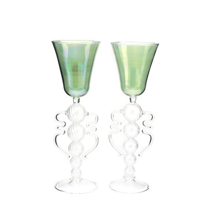 Ensemble de 2 pièces de 10 oz. Murano Art Collection Ensemble de verres à vin en verre tout usage