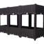 Lit de jardin surélevé en polypropylène brun avec drainage 47,2 po x 15,7 po x 27,7 po, idéal pour les légumes, les fleurs et les plantes-134643886-134643889